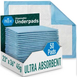 Med Pride Disposable Chux Pads offer ultra absorbency in a premium imported design, available at Curat Cart. Perfect for superior protection.