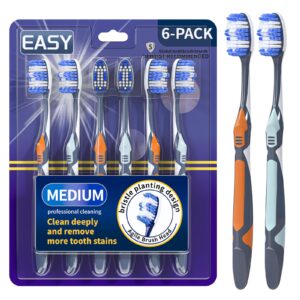 Premium imported toothbrushes for adults with tongue cleaner, ensuring deep cleaning and stain removal at Curat Cart.