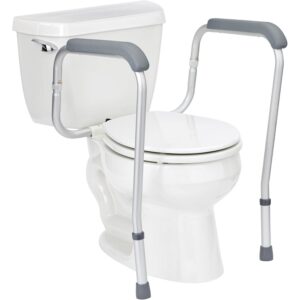 Discover the Medline Toilet Safety Rail: 100% genuine, sturdy support for enhanced bathroom safety and independence.