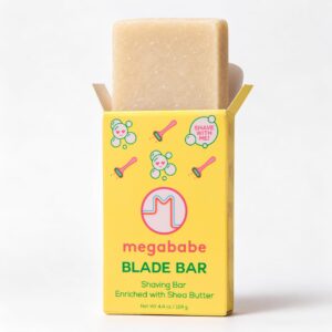 Discover the Megababe Hydrating Shave Bar, a premium import enriched with shea butter, available at Curat Cart for a smooth shave.