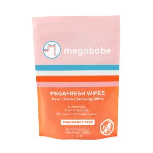Discover Megababe Megafresh Wipes, premium imported cleansing cloths from Curat Cart, with pH balance and fragrance-free formula.