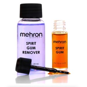 Premium imported Mehron Makeup Spirit Gum Remover Kit includes remover and spirit gum for easy makeup removal. Available at Curat Cart.