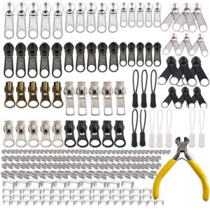 Premium imported Meikeer Zipper Repair Kit featuring various sliders, pulls, and tools for effective repairs, available at Curat Cart.