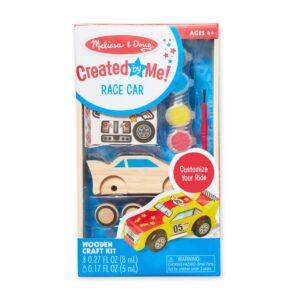 Discover the genuine Melissa & Doug Race Car Craft Kit, perfect for kids to creatively customize their own wooden race car.