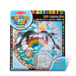 Authentic Melissa & Doug Dolphins Craft Kit with 180 stickers to create beautiful stained glass art. Perfect for ages 5 and up.