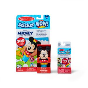 Discover the authentic Melissa & Doug Sticker Wow! Disney Mickey set with 300 reusable stickers and stamping fun.