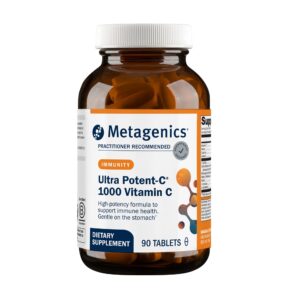 100% Genuine Metagenics Ultra Potent-C, a high-potency vitamin C supplement in 90 tablets for immune support.
