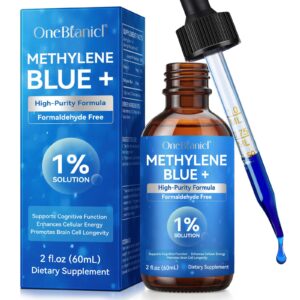 Methylene Blue Drops for brain health, a premium import from Curat Cart, supports cognitive function and enhances cellular longevity.
