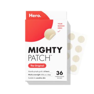Discover Mighty Patch Hero Nighttime Acne Patches, 100% genuine, designed for sensitive skin to absorb blemishes overnight.