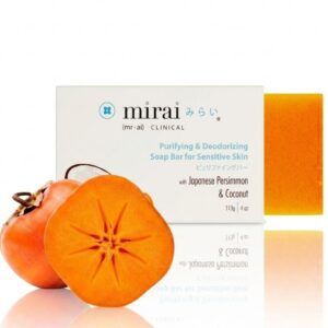 Discover the premium imported Mirai Clinical Persimmon Soap, perfect for sensitive skin. Available at Curat Cart.