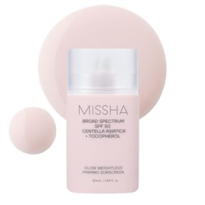 Experience premium import with MISSHA Glow Weightless Priming Sunscreen, offering SPF 50 protection at Curat Cart.