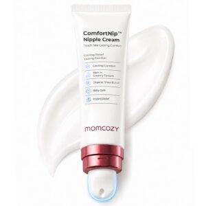 Momcozy Cooling Nipple Cream offers premium imported cooling comfort with organic shea butter for instant relief. Available at Curat Cart.
