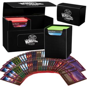 Explore the authentic Monster Protectors Magnetic XL Double De set, featuring vibrant cards and stylish storage boxes.