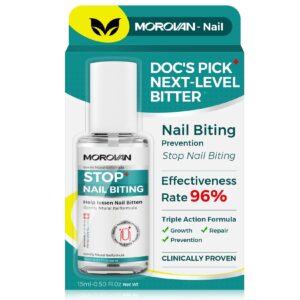 Morovan Nail Biting Prevention, a premium import, helps stop nail biting with a 96% effectiveness rate. Available at Curat Cart.