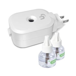 Premium imported electronic mosquito repeller from Curat Cart, featuring dual refill vials for effective pest control.