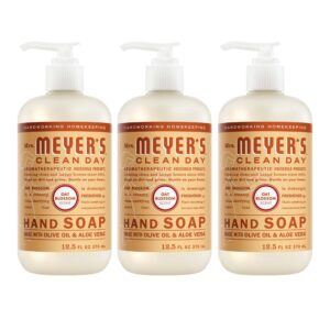 Experience the premium imported Mrs. Meyer's Hand Soap Oat Blossom, featuring olive oil and aloe vera for luxurious care, available at Curat Cart.