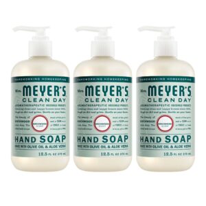 Discover Mrs. Meyer's Clean Day Hand Soap, a premium import made with olive oil and aloe vera, available at Curat Cart.