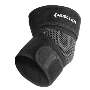 Premium imported MUELLER elbow brace for pain relief, ideal for athletes and active individuals. Available at Curat Cart.