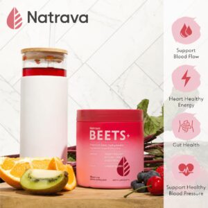 Natrava Beets Organic Beet Root Powder, a premium import for heart health, energy, and blood pressure support from Curat Cart.