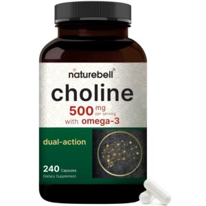 Discover premium imported NatureBell Choline with Omega-3, enhancing brain health with dual-action support. Available at Curat Cart.