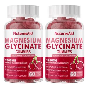 Natures Aid Magnesium Glycinate Gummies offer premium imported quality for healthier blood sugar and improved sleep. Available at Curat Cart.