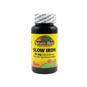 Discover Nature's Blend Slow Iron, a premium imported dietary supplement with 50 mg elemental iron. Available exclusively at Curat Cart.