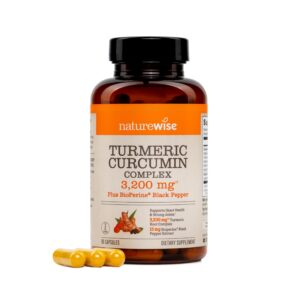 NatureWise Turmeric Curcumin Supplement, a premium import, enhances wellness with 3,200 mg formula. Available at Curat Cart.