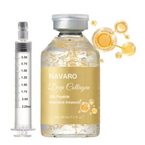 Discover NaVaro Peptide Deep Collagen Ampoule, a premium import for youthful skin, available at Curat Cart. Experience international skincare luxury.