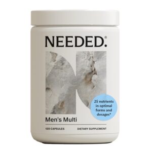 Discover Needed Multivitamin for Men, a premium import with 25 nutrients in optimal forms. Available at Curat Cart.