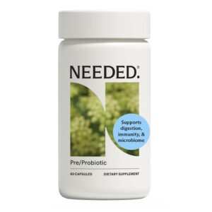 Needed Prenatal Prebiotic Probiotic, a premium imported dietary supplement from Curat Cart, supports digestion, immunity, and microbiome health.