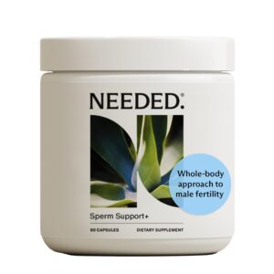 Premium imported Sperm Support capsules by Needed, designed for male fertility. Available at Curat Cart.