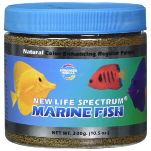 New Life Spectrum Marine Formula Supplement, a premium imported fish food for vibrant color enhancement, available at Curat Cart.