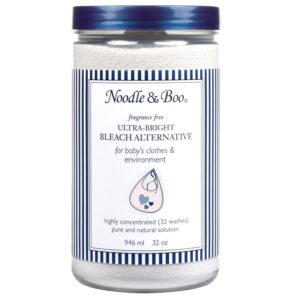 Noodle & Boo Baby Laundry Essentials, a premium import, offers a natural bleach alternative for baby's clothes. Available at Curat Cart.