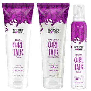 Discover the authentic Not Your Mother's Curl Talk Kit, including cream, gel, and mousse for all curl types.
