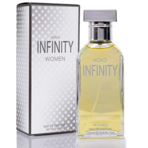 NovoGlow Novo Infinity Eau De Parfum, a premium imported fragrance for women, available at Curat Cart. Experience luxury today.