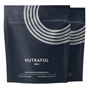 Nutrafol Men Hair Growth Supplements in premium imported packaging, ideal for boosting hair health. Available at Curat Cart.