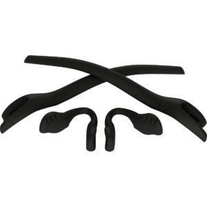 Authentic Oakley Radar EV Path Kit in black, includes ergonomic temple arms and comfortable nose pads for a perfect fit.