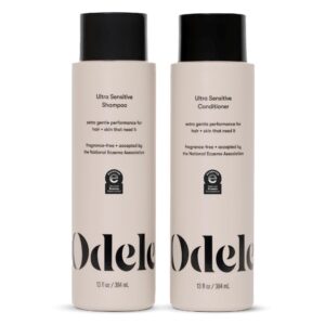 Odele Ultra-Sensitive Shampoo and Conditioner, a premium import for gentle care, available at Curat Cart for sensitive hair.