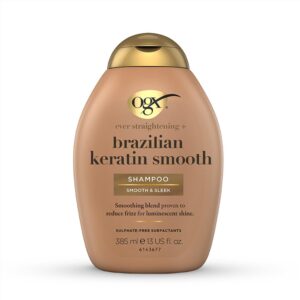 Discover OGX Ever-Straight Brazilian Keratin Smooth Shampoo, a 100% genuine product for sleek, frizz-free hair.