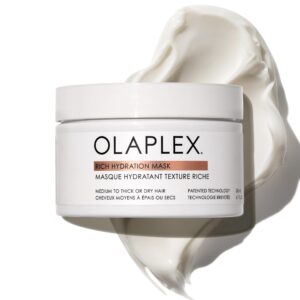 Olaplex Rich Hydration Mask offers deep moisture for medium to thick hair. A premium import available at Curat Cart.