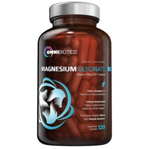 OmniBiotics Magnesium Glycinate, a premium imported supplement, supports bone, heart, and brain health. Available at Curat Cart.