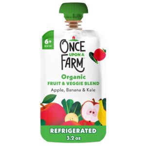 Discover the premium imported Once Upon a Farm Apple Banana Kale blend, perfect for little ones. Available at Curat Cart.