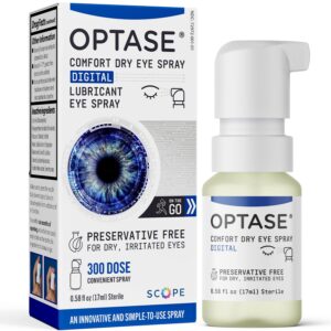 Optase Comfort Dry Eye Spray offers 300 doses for dry, irritated eyes. A premium import available at Curat Cart.