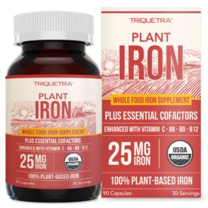 Discover the premium imported Organic Iron Supplement with 25 mg plant-based iron, essential for vitality. Available at Curat Cart.