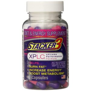 Stacker 3 XPLC Extreme Performance capsules for fat burning and energy boosting, a premium import available at Curat Cart.