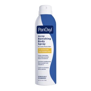 PanOxyl Acne Banishing Body Spray, 2% salicylic acid, clears blemishes, authentic acne treatment for your skin.