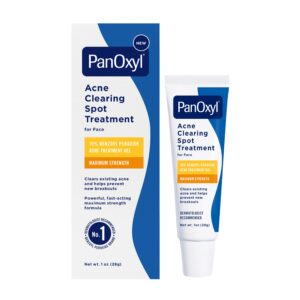 PanOxyl Acne Clearing Treatment offers maximum strength with 10% benzoyl peroxide. Premium import, available at Curat Cart.