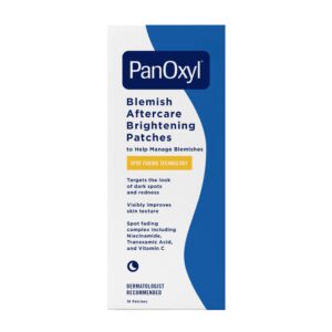 PanOxyl Blemish Brightening Patches, a premium import, visibly improves skin texture and targets blemishes. Available at Curat Cart.