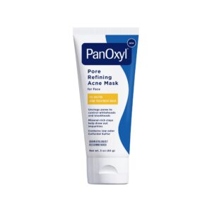 PanOxyl Pore Refining Acne Mask, a premium imported treatment for clear skin, available at Curat Cart. Unclogs pores effectively.