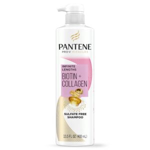 Discover Pantene Pro-V Miracles Shampoo, a premium import enriched with Biotin and Collagen for infinite lengths. Available at Curat Cart.